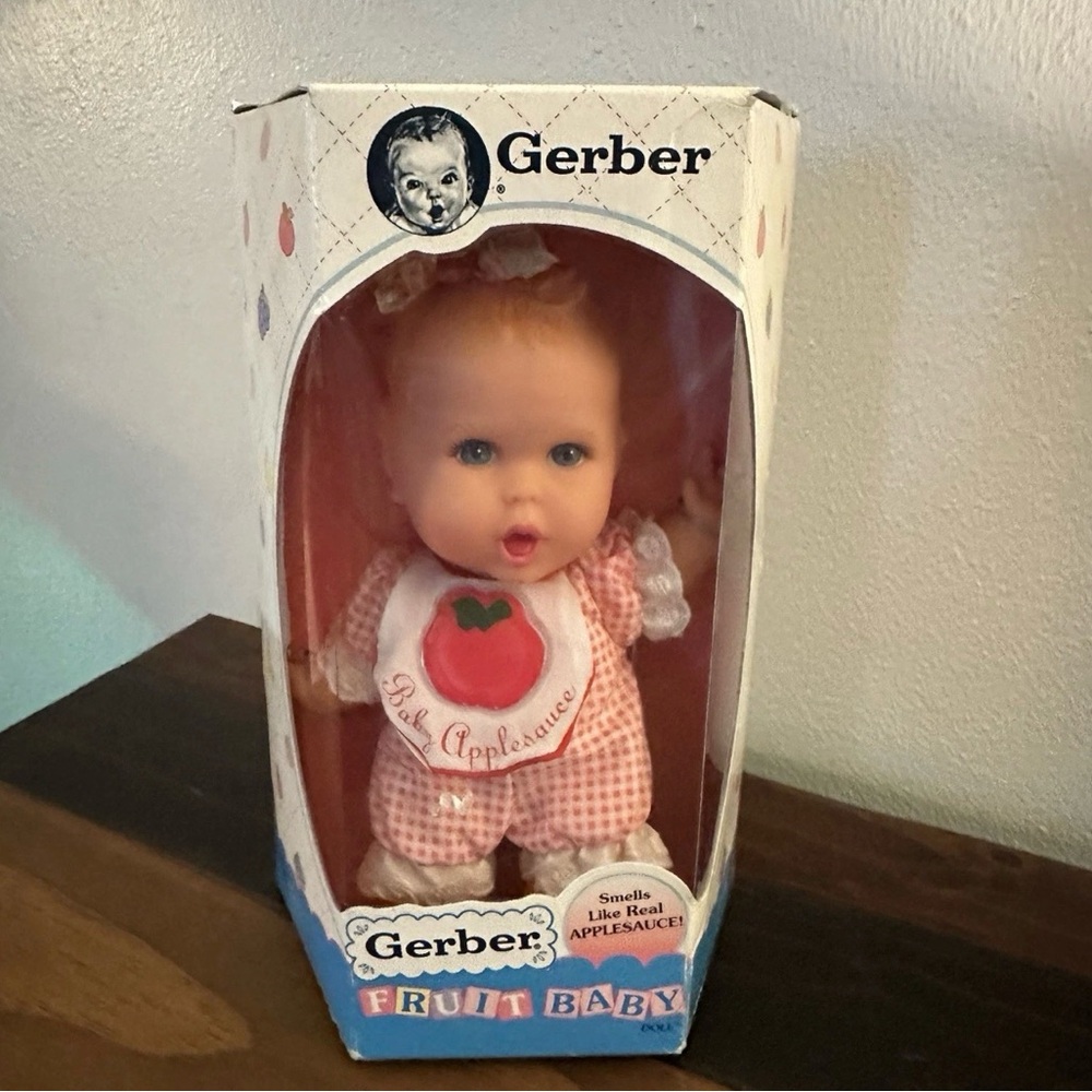 Gerber Fruit Baby Doll Baby Applesauce Scented in Box Vintage